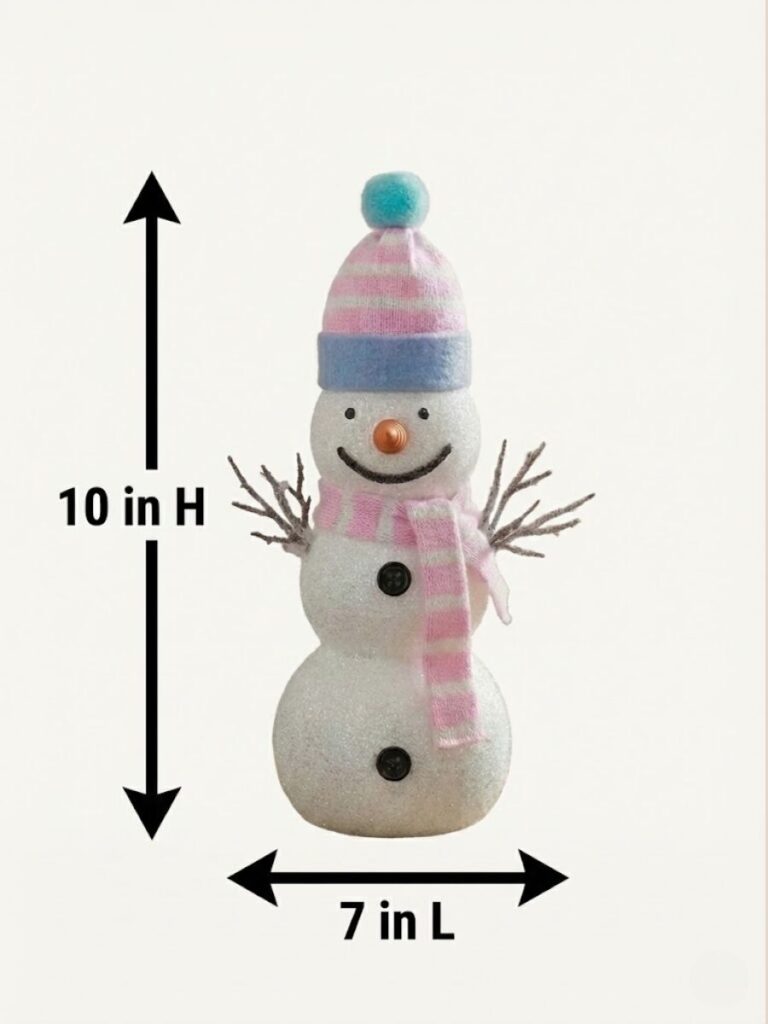 Glitter Styrofoam Snowman size