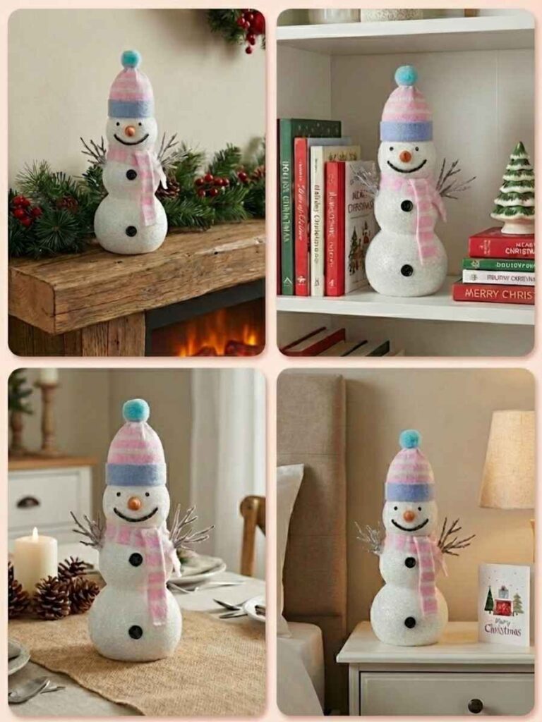 Glitter Styrofoam Snowman 4 use