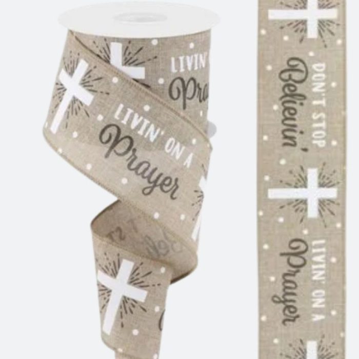 Don't Stop Believin' Cross Ribbon